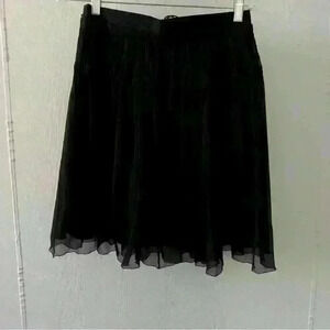 NWT CARVEN Jupe Crepon 999 noir Size US 10